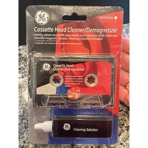 GE Cassette Head Cleaner Demagnetizer with Cleaning Solution AV22610 New